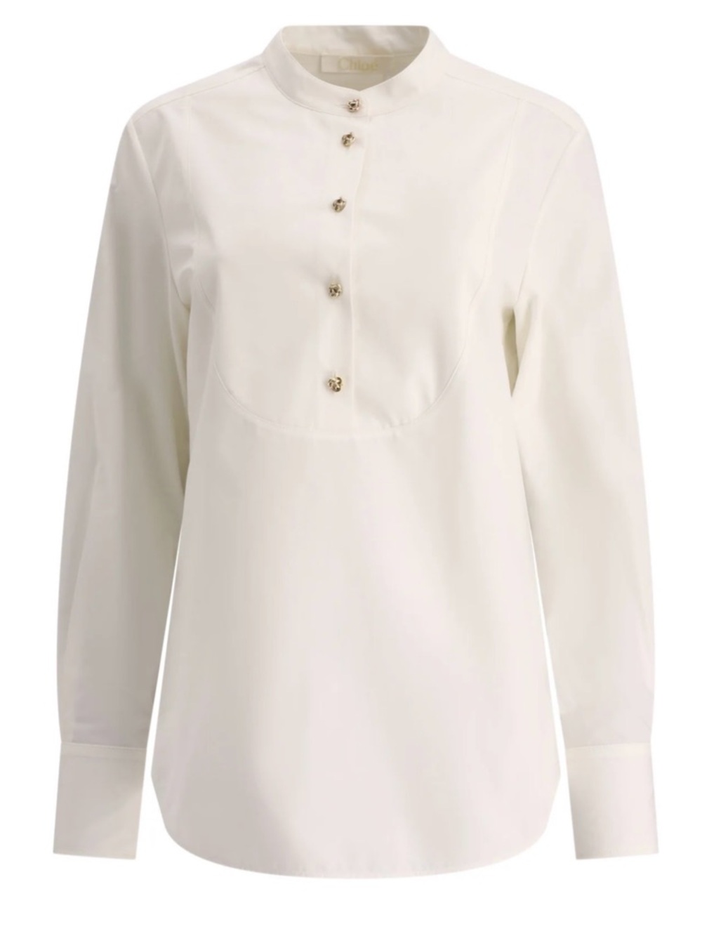 Chloe long sleeve Buttercream Tux Shirt Size 38 EU or 6/8 US